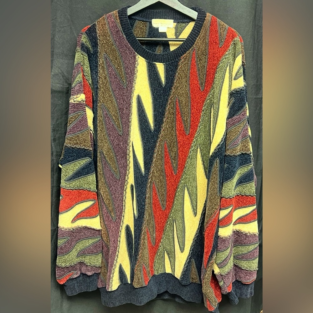 Norm Thompson XXL- Colorful Abstract‎ Men's Sweater, Vintage